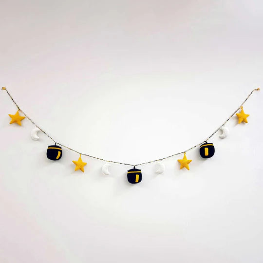 Kaaba, Moon and Star Crochet Garland Decoration