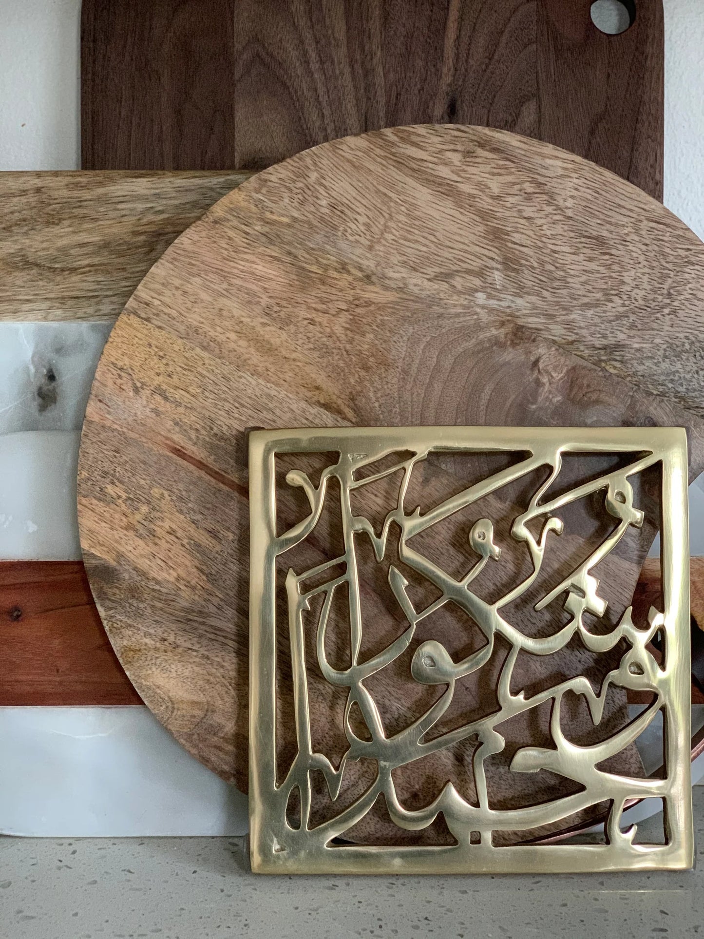 Trivet- Square- Gold