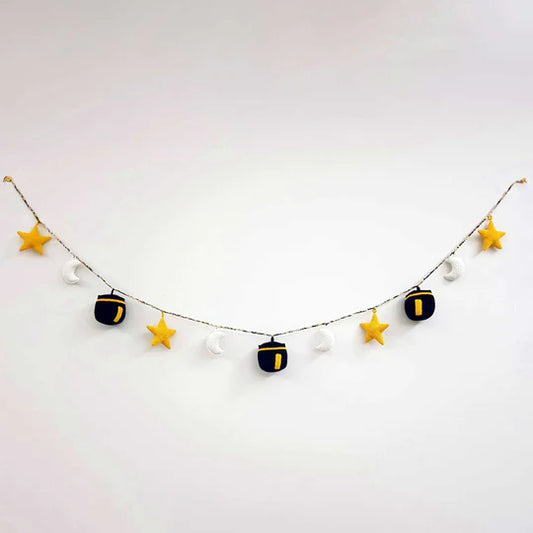 Kaaba, Moon and Star Crochet Garland Decoration