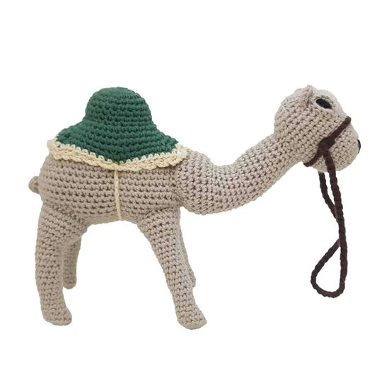 Camel | Handmade Plush Toy: Green, Medium