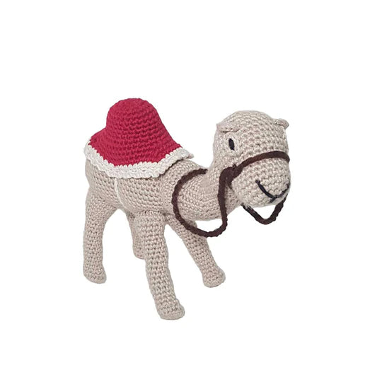 Camel | Handmade Plush Toy: Red, Medium