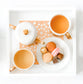 Zaina Laser cut trays (12x12inches) - White and Rose Gold
